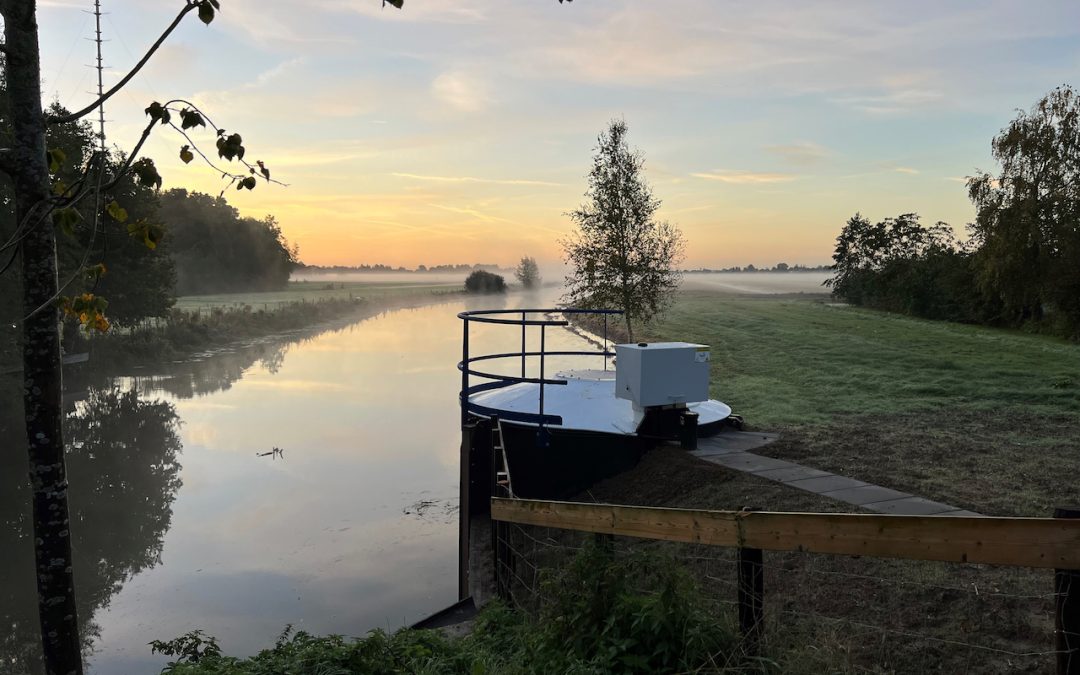 Vissen met de lift naar boven in Nuenen 